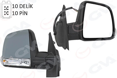 DIŞ DİKİZ AYNASI ELEKTRİKLİ SAĞ DOBLO 3 2011 MD. SİNYALLİ KATLANIR / POWER FLOK ASTARLI 10 FİŞ 735645699