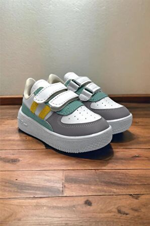 Çocuk Sneaker Spor Ayakkabı BEYAZ - SARI