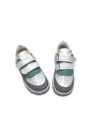 Çocuk Sneaker Spor Ayakkabı BEYAZ - SARI