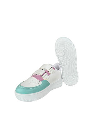 Çocuk Sneaker Spor Ayakkabı Beyaz-Lila