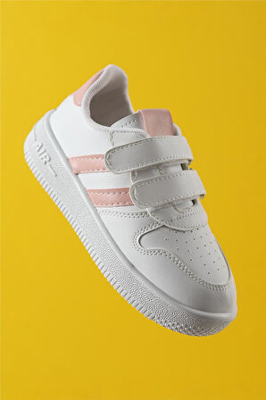 Çocuk Sneaker Spor Ayakkabı BEYAZ - PUDRA