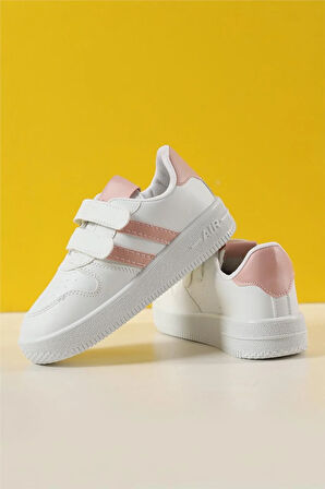 Çocuk Sneaker Spor Ayakkabı BEYAZ - PUDRA