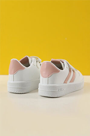 Çocuk Sneaker Spor Ayakkabı BEYAZ - PUDRA