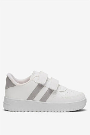 Çocuk Sneaker Spor Ayakkabı BEYAZ - FÜME