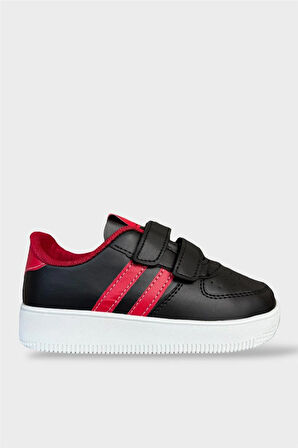 Çocuk Sneaker Spor Ayakkabı SİYAH - KIRMIZI