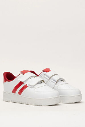 Çocuk Sneaker Spor Ayakkabı KIRMIZI - BEYAZ