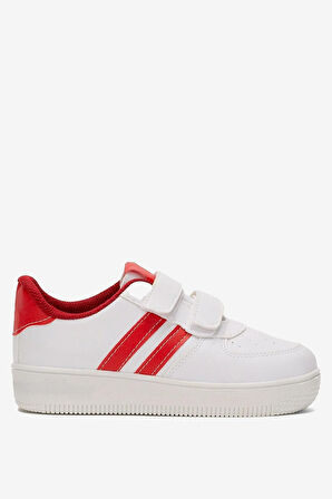 Çocuk Sneaker Spor Ayakkabı KIRMIZI - BEYAZ