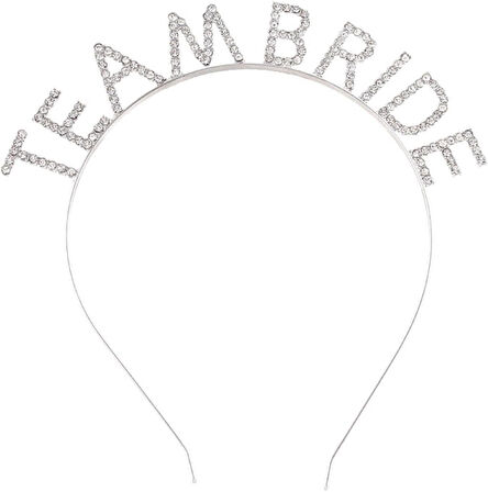 Gümüş Kaplama Kristal Taşlı Team Bride Taç