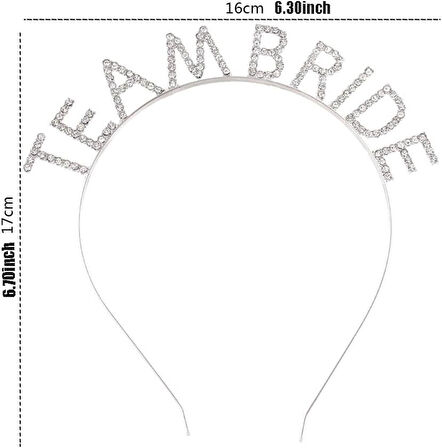 Gümüş Kaplama Kristal Taşlı Team Bride Taç