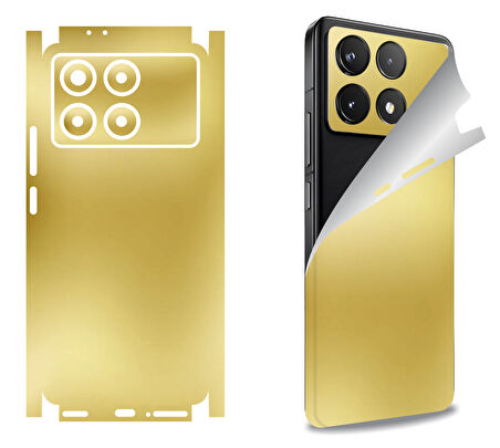 Xiaomi Poco C65 için uyumlu 360 full arka kaplama koruma sticker - AYNALI GOLD