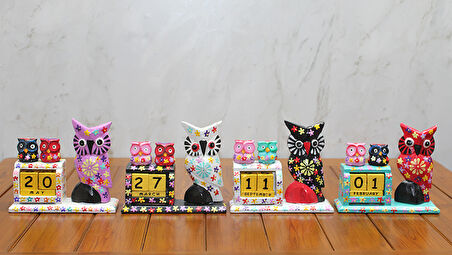 Ahşap Tekli Baykuş Takvim