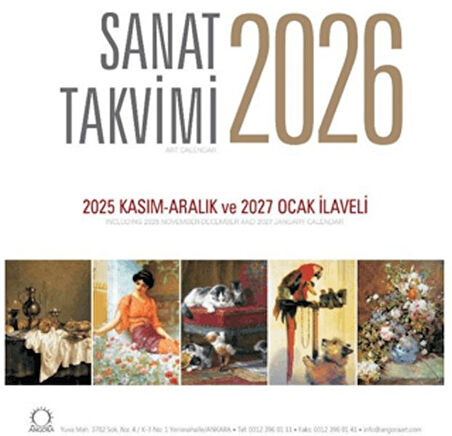 Sanat Takvimi 2026 Duvar Takvimi