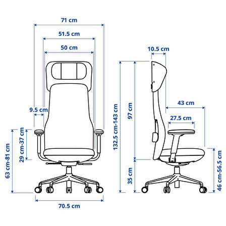 Çalışma sandalyesi, letafors yeşil-beyaz, kolçaklı, başlıklı