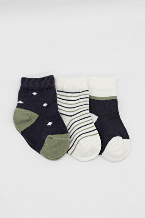 Bistyle 3'Lü Penye Erkek Soket Çorap BS10111 Antrasit