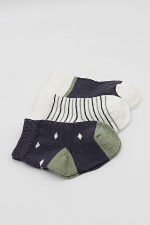 Bistyle 3'Lü Penye Erkek Soket Çorap BS10111 Antrasit