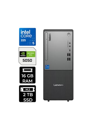 ThinkCentre Neo 50T G6 Ultra 5 225 16GB 2TB SSD RTX5050/8GB W11P Masaüstü Bilgisayar & PER4 USB Bellek