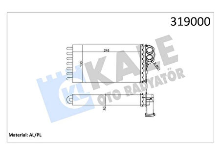 KALORİFER RADYATÖRÜ 206 1998XSARA 1999 247X134 6448 G3