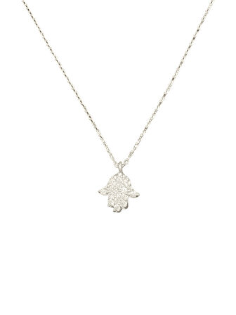 925 Ayar İthal Gümüş Zirkon Taşlı Fatma Ana Eli (Hamsa) Model Kolye Anlamlı ve Şık Tasarım