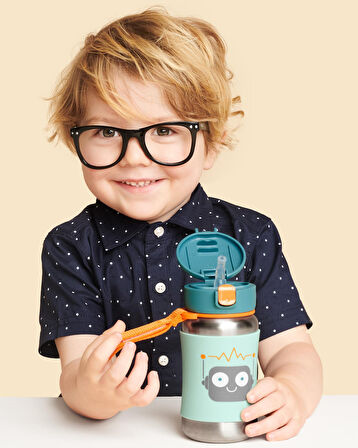 Skip Hop Zoo Pipetli Paslanmaz Çelik Suluk 350 ml Robot