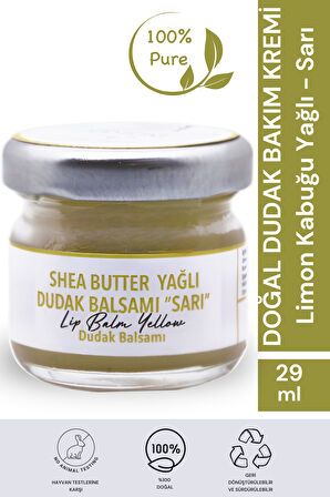 Dudak Bakım Kremi - Lip Balm (Limon Kabuğu & Shea Butter Yağlı) 29 ml.