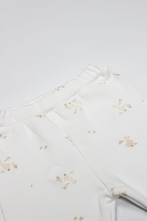 Bistyle Patikli Alt Welcome Baby Duck 16107 Sarı-Ekru