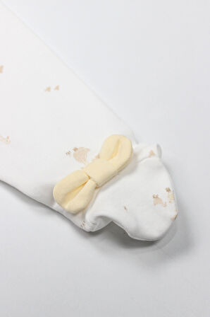 Bistyle Patikli Alt Welcome Baby Duck 16107 Sarı-Ekru