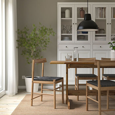 Döşemeli ahşap sandalye, akasya