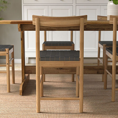 Döşemeli ahşap sandalye, akasya