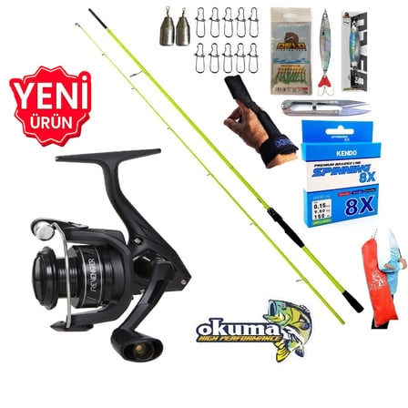 Okuma Revenger Rv-4000A 210cm 5-45gr Karbon High Tech Spin Olta Takımı Seti