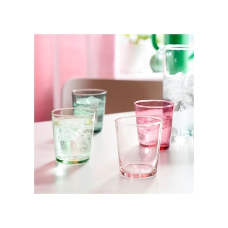 Bardak seti, karışık renkler, 30 cl, 4 adet
