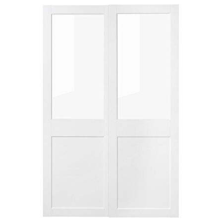 Sürgü kapak, cam-beyaz, 150x236 cm