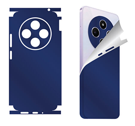 Xiaomi Redmi 14c için uyumlu 360 full arka kaplama koruma sticker Kılıfsız kullanım - MAT MAVİ