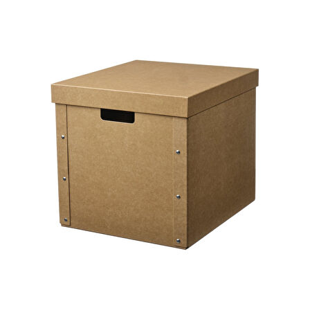 Kapaklı kutu, natürel, 32x35x31 cm