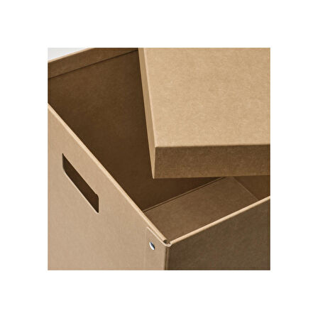 Kapaklı kutu, natürel, 32x35x31 cm