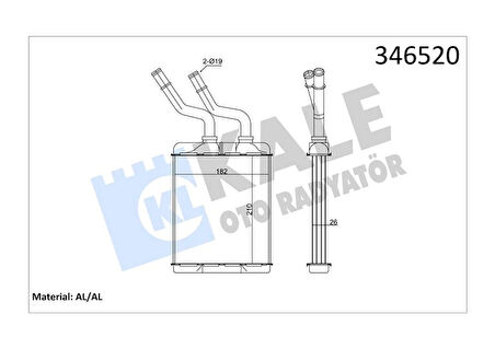 KALORİFER RADYATÖRÜ ALFA ROMEO 147-156-GT 46799655