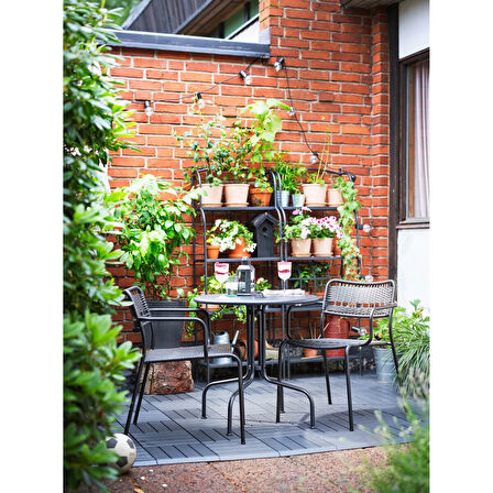 Balkon masası, gri, 70 cm