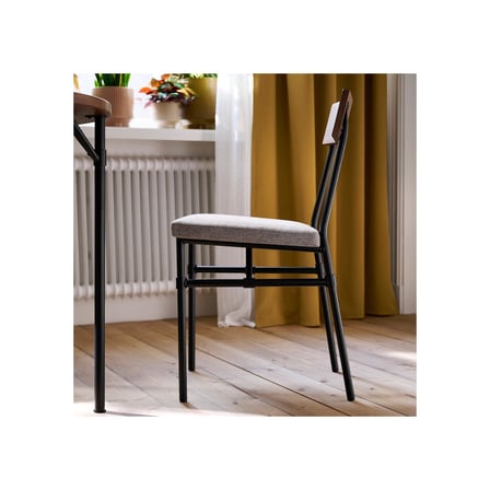 Mutfak masası takımı , çam kahverengi vernikli-Tibbleby koyu bej, 2 sandalyeli, sabit, 80 cm