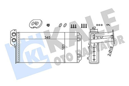 KALORIFER RADYATORU MERCEDES SPRINTER B901B905 . VW LT 1928-1935-46 A0028358901 2D0819031
