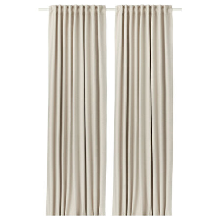 Karartma perde/2 kanat, bej, 145x300 cm, loş ışık, polyester