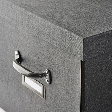 Kapaklı kutu, koyu gri, 35x56x30 cm