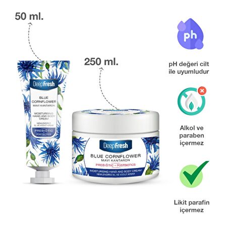 Deep Fresh Nemlendirici E Vitaminli ve Parabensiz Tüm Cilt Tipleri için  Vücut Kremi 50 ml & 250 ml 