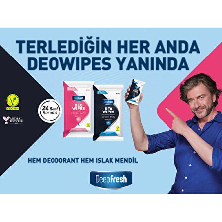 Deep Fresh Deodorant Mendil Kadın ve Erkek Set 6 x 20 Yaprak