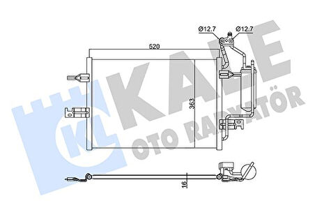 KLİMA RADYATÖRÜ OPEL MERIVA A MPV 1.6 1.4 165 1.7 DTI 1.8 2003-2010 KURUTUCU İLE BRAZING AL-AL 520X363X16 1850086 13128931 52496880
