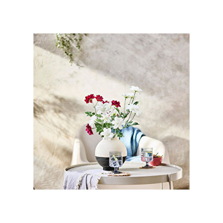 Yapay çiçek, beyaz, 66 cm, yıldız çiçeği, iç-dış mekan