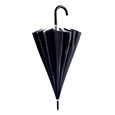 Isabella 16 Telli Otomatik Açılır Lüks Goretex Şemsiye - Siyah - Rüzgara Dayanıklı & Zarif