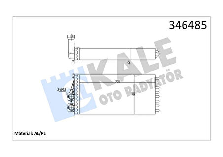 KALORİFER RADYATÖRÜ PEUGEOT P3008 2009-2016 P5008 2009-2017 DS5 2011-2015 6448 T9