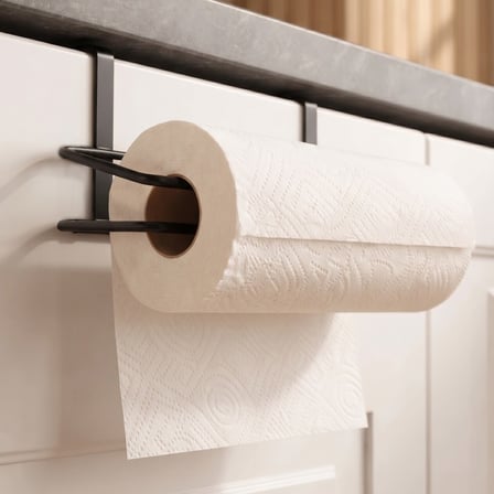 Kurohi Mat Siyah Dolap Kapağı Askılı Kağıt Havluluk Organizer Havlu Askısı