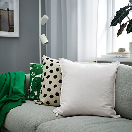 Kırlent kılıfı, beyaz, 50x50 cm