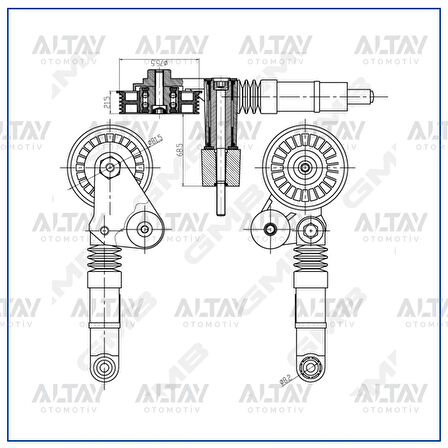VANTİLATÖR GERGİSİ PASSAT / A4 2001-2005 AVF-AVB 1.9 TDİ KOMPLE 038903315P
