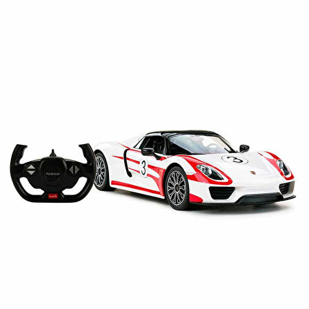 70710 1:14 Uzaktan Kumandalı Porsche 918 Spyder Weissach Işıklı Araba 32 cm